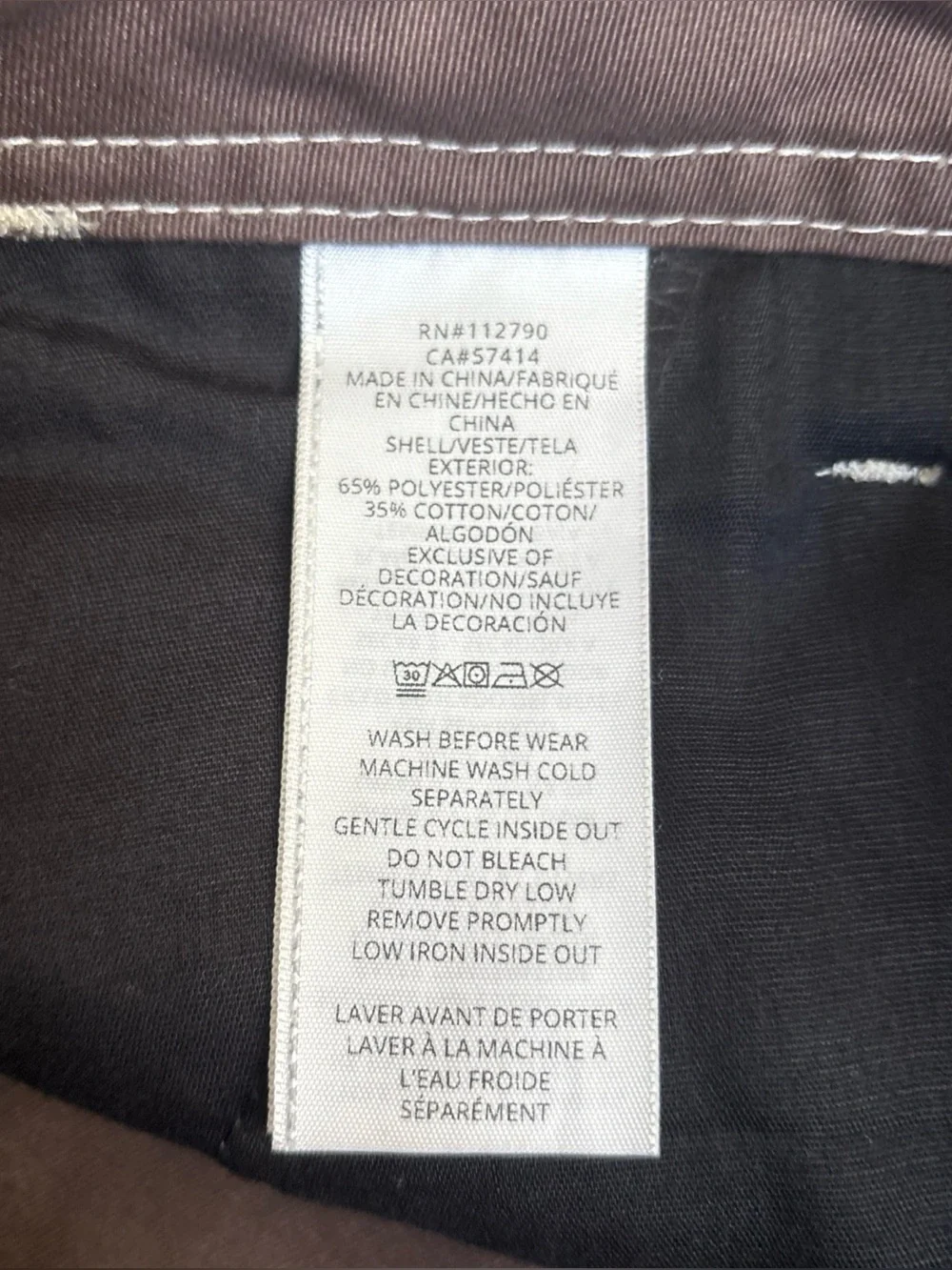 True Religion Men's Brown Cargo Pants with Contrast Stitching